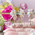 Czech grass Heart charm