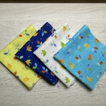 【SALE】◆少し大きめ 4重ガーゼハンカチ 4枚セット◆大人、女の子、北欧、鳥