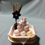 【Ｋ様オーダー品】ちりめん細工・お月見団子の飾り【再販】