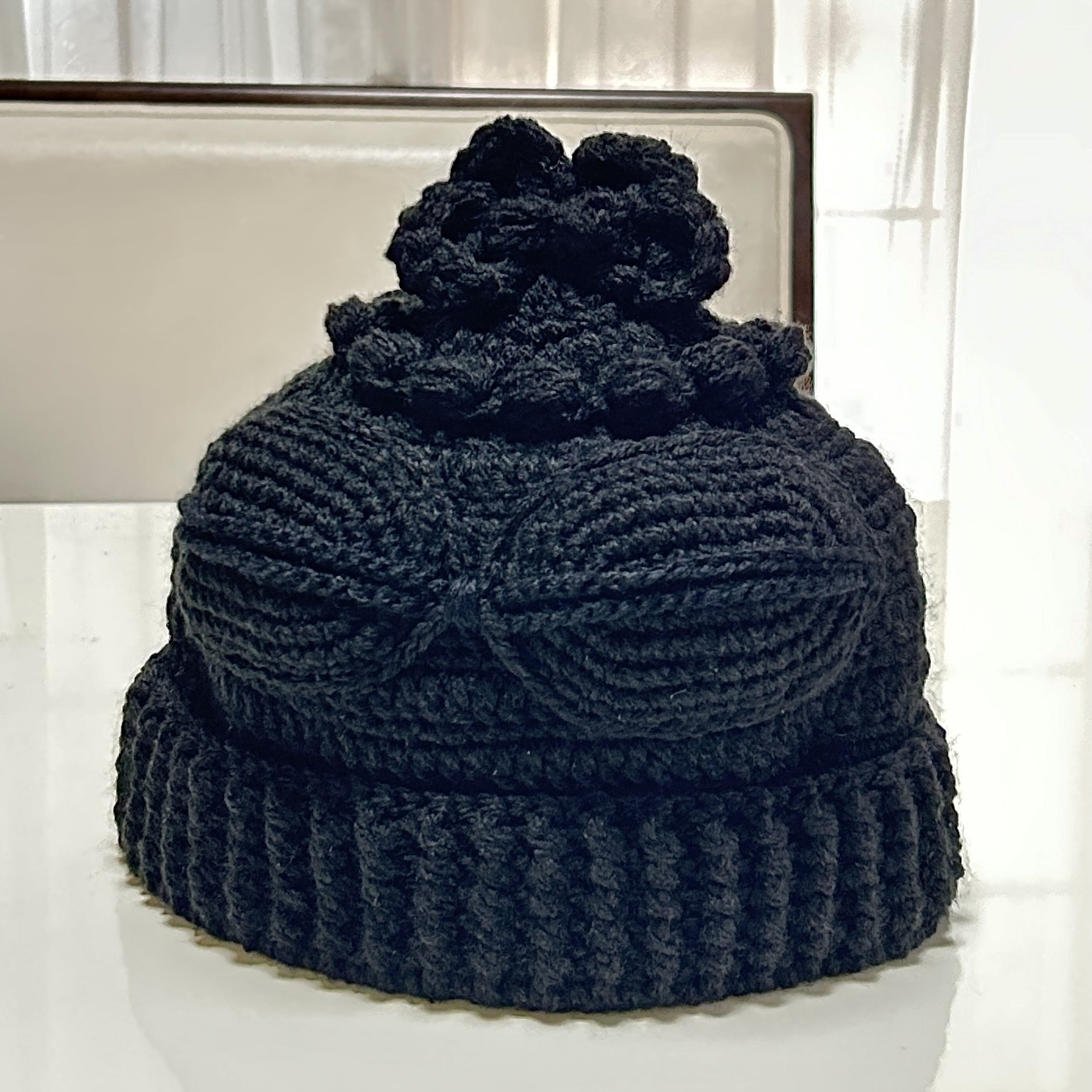 グラニースクエア カーディガン コート フード付き ニット ハンドメイド ハンドメイド グラニースクエアフード付きカーディガン W