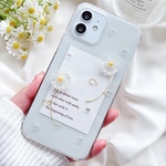 【送料無料】クリアケース デイジー 雫 韓国 iPhoneケース クリアケース スマホケース iphone16 iphone15 iphone14 iphone13 おしゃれ かわいい 透明 トレカ