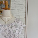 SALE リバティ　タナローン　ギャザーワンピース　フレンチ　エッタ