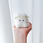 寄り添いぬいぐるみ 花冠のうさぎさん