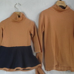 親子お揃い、ニットワンピ＆ニットタートル