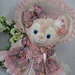 リーナベル(Sサイズ)コスチューム＊ボンネットドレス＊クラシックな薔薇柄＊くすみピンク