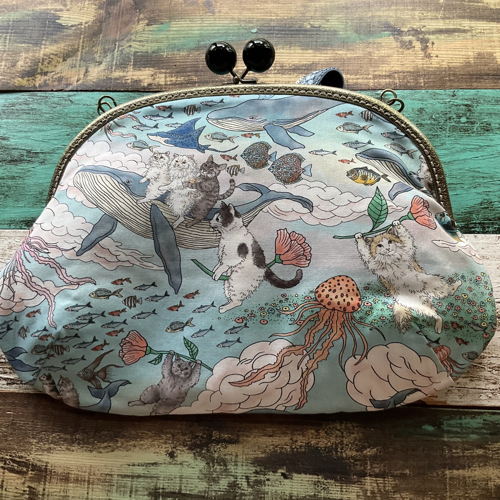 ミナペルホネン ブローチ2個　ブルー系刺繍ちょうちょ ミナペルホネン パッチワーク ちょうちょ ブローチ - GREENP'S