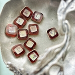 【2コセット】#czech beads#チェコビーズ square 14㍉　bordeaux/ picasso