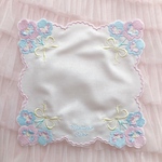 刺繍　インテリアクロス　パンジー柄　LtPK