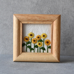 ひまわり畑　ミニフレーム　刺繍