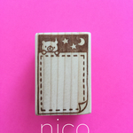 nico＊消しゴムはんこ＊夜空の枠はんこ