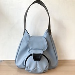 はなぺちゃわんこのトートバッグ【アップルレザー&倉敷帆布使用】送料無料