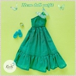 Butterfly ワンピース ビビッドグリーン  22cmドールアウトフィット 22cmドール服 