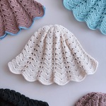 【OTONA】shelly frilly hat - white