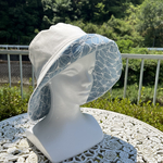 新柄　帽子　レディース　刺繍生地　帆布生地　ツバ長　ゆったりと　紫外線対策　日差し対策　UV対策アイテム 夏　爽やか