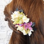 小さめアンティークあじさい大人ヘアコーム