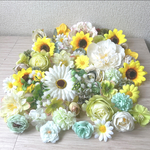 0907-01 造花 花材 花パーツ アーティフィシャルフラワー　バラ　フェイクフラワー　アートフラワー  セット　小さい花　材料　ハンドメイド　インテリア　母の日　プレゼント
