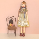 1/6ドール アウトフィット　黄色無地のワンピース