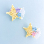 ˚*.꒰特集掲載 ꒱.*˚流れ星のヘアアクセサリー☆2色展開 七夕 浴衣 花火 夏 ベビー キッズ 赤ちゃん 髪飾り ヘアゴム ヘアクリップ ヘアピン 甚平