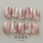 No.264 Muted Peach / ネイルチップ / 桃ネイル / ニュアンスネイル / うるうるネイル