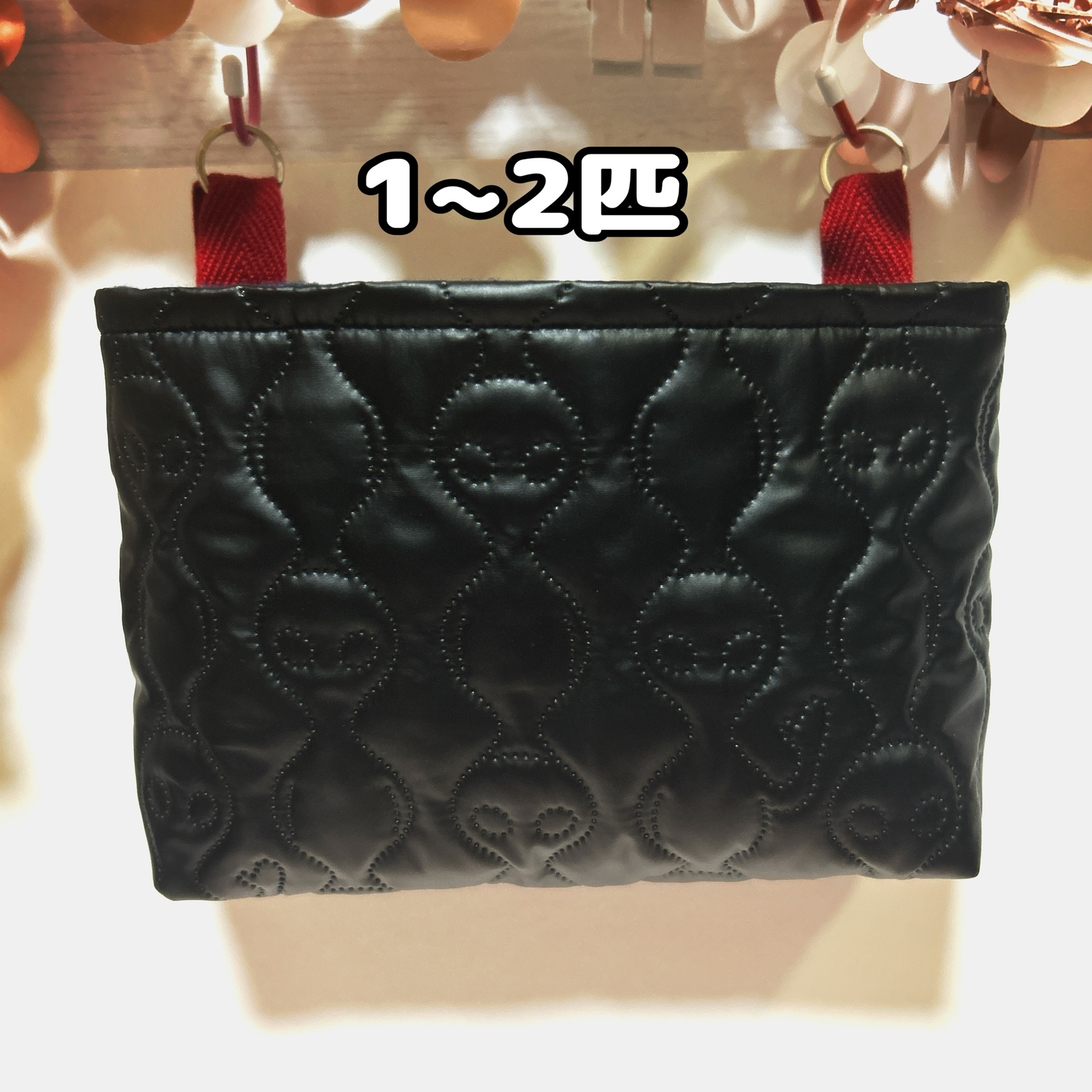 確認用♡ハンドメイド⑨モモンガポーチ♡ハンギングバスケット １点 モモンガ 三角ポーチ ハウス おうち XLサイズ ハンドメイド