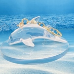 【クリアカラー】イルカの立体キーホルダー