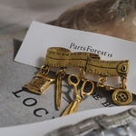 ブローチ[1piece] Import parts No3122 ゴールド