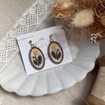 ⚘3月の草花⚘タンポポの刺繍ピアス/イヤリング