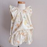 【sale!!】baby✭セットアップ✭ボタニカルフラワー ナチュラルオレンジ