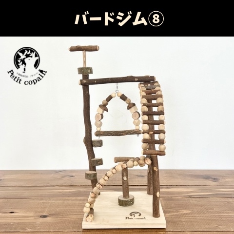 バードジム⑧ 「【天然木・無農薬】自然採取木材を使用したバードトイ