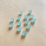 つや消しすずらん型のビーズ（ブルー/10×6mm/13個）