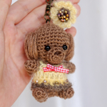 トイプードルのあみぐるみキーホルダー