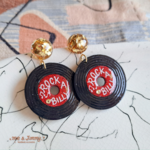 【再販】♬ Red Rockabilly Record ♬　レコードピアス・イヤリング