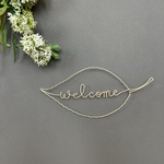 葉っぱのwelcome   /     ワイヤーアート　ワイヤークラフト 玄関