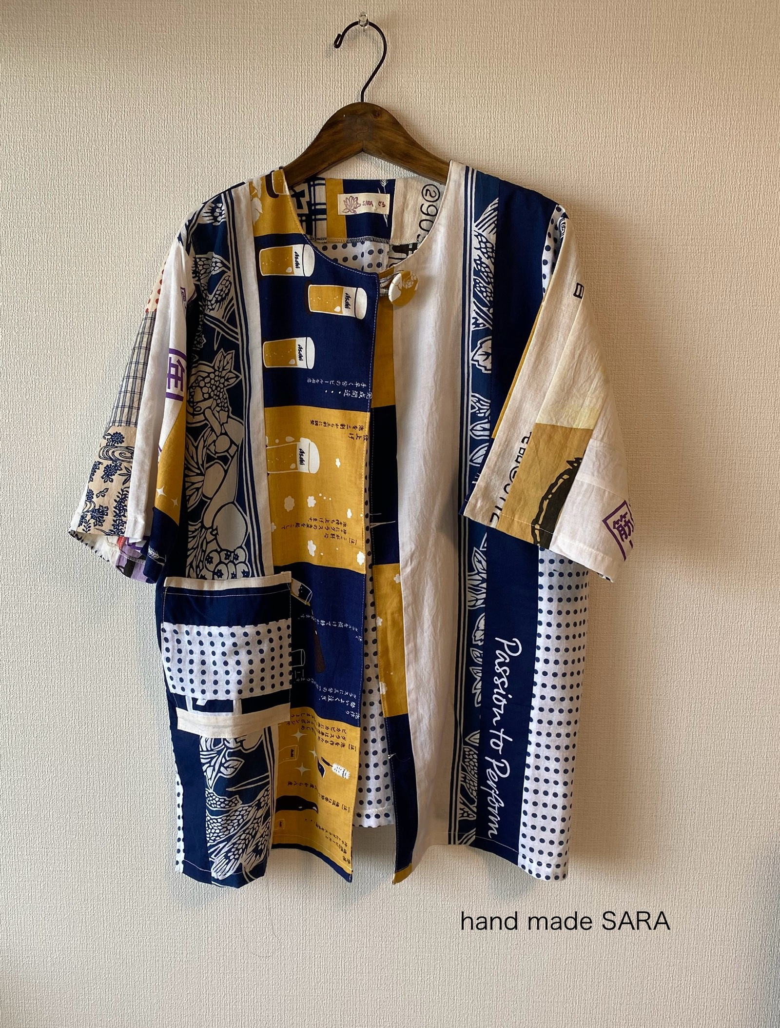 手ぬぐい&浴衣地P✳︎ハーフジャケット 8,400円