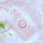リング付き♡桜の花びら舞うスマホケース♡スマホケース　oppo reno Moto iPhone Google pixel zenfone 