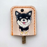 【オーダー】チワワ Chihuahua キーカバー キーケース レザークラフト 本革 グッズ 犬種別