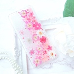 早発送♡全機種対応♡送料無料♡ローズピンクの押し花スマホケース♡AQUOS Moto GALAXY Xperia
