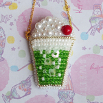 【再販】ブライスバッグ＊キラキラビーズ＊クリームソーダ＊メロン