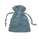 【巾着】濃グレーのメッシュ【Sサイズ】