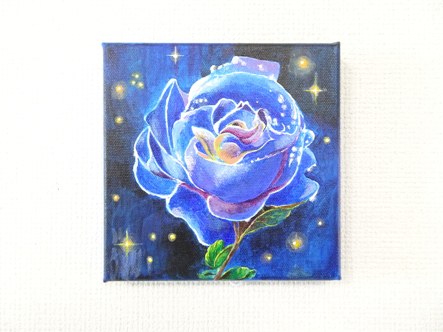 青 薔薇 - 絵画の人気通販 | minne byGMOペパボ 国内最大級の