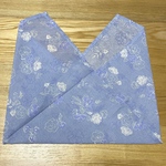 あずま袋　花柄　ブルー