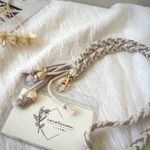 みつあみ×ウッドビーズ♡マクラメネームストラップ