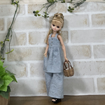 NO,552リカちゃん　服  刺繍レース　キャミワンピース　タックワイドパンツ　オシャレセットアップ　夏のお出かけコーデ　リアルクローズ