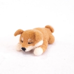 【夏のセール60%オフ】羊毛フェルトの犬　眠る柴犬