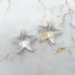 ヴィンテージ　スター型プラスチックビーズ 2個　クリア