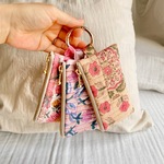 【期間限定価格!!】ミニポーチ　ブロックプリント　キルティング