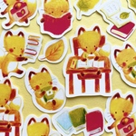 こぎつねとしょかんフレークシール(ポストカード付き)