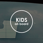 子供が乗っています　丸タイプ　車用　ステッカー　Baby in car Kids in car