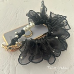 パラコード ×フリルハンドストラップ／ スマホストラップ