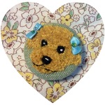 🐶【chaettyさま】オーダー品…愛犬刺繍クルミボタンブローチ